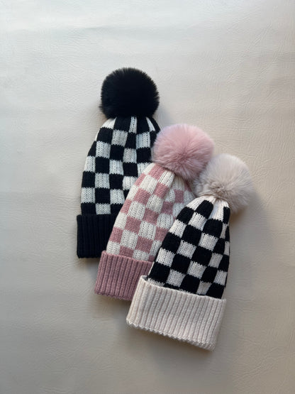 Checkered Warm Beanie